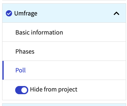 Screenshot of the modulesettings poll