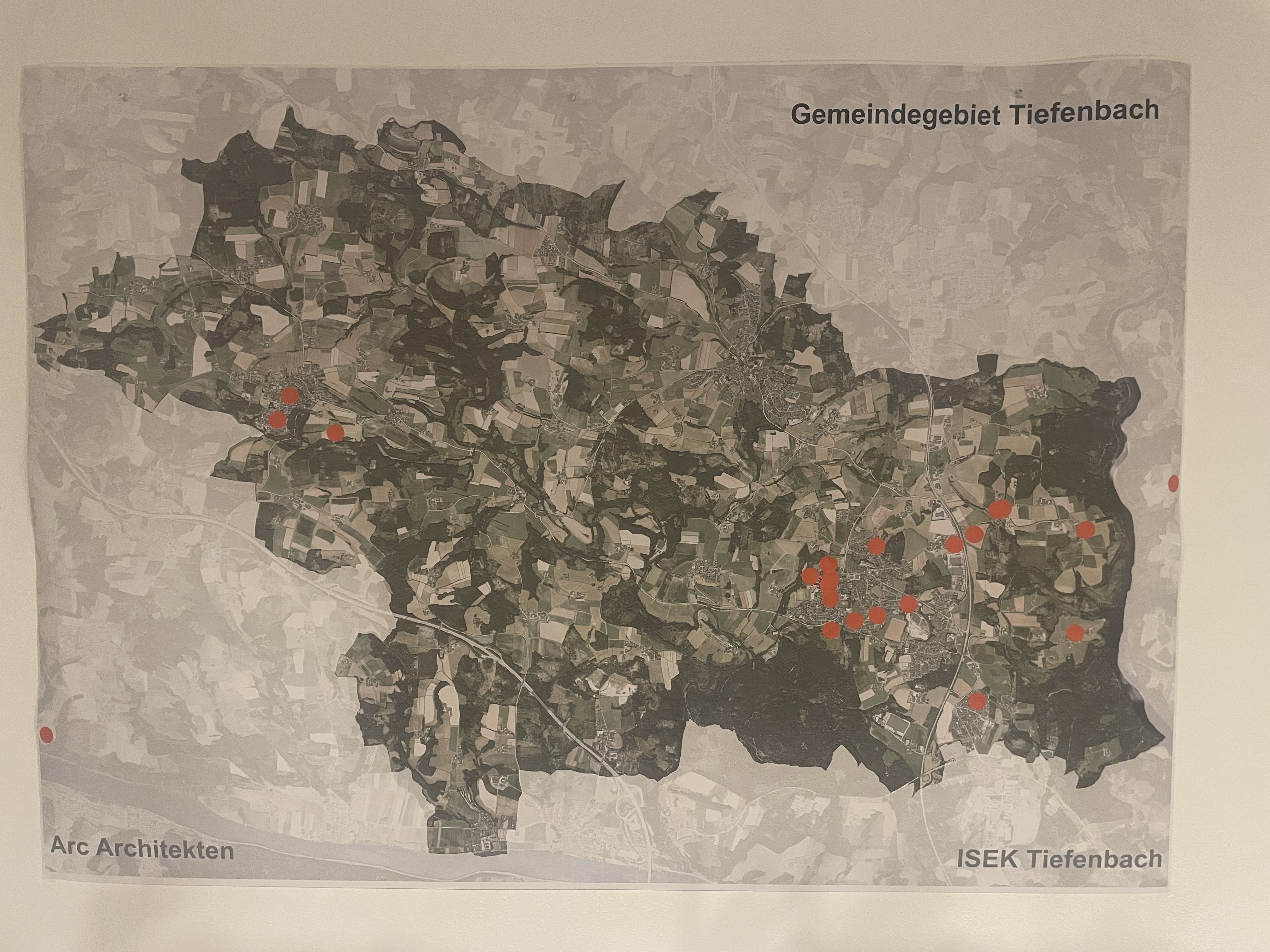 Lageplan der Ideen in der Gemeinde Tiefenbach