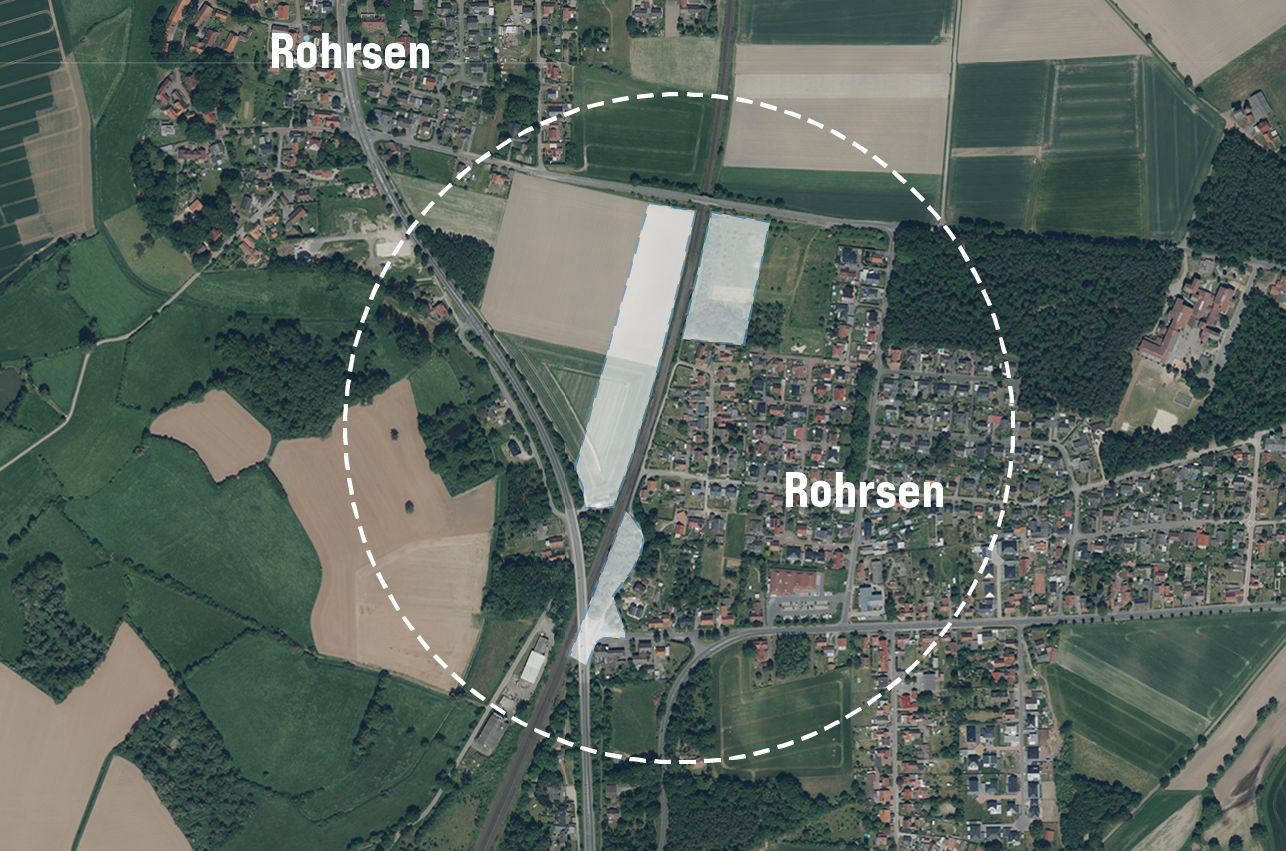 Betrachtungsräume Bahnhaltepunkt Rohrsen