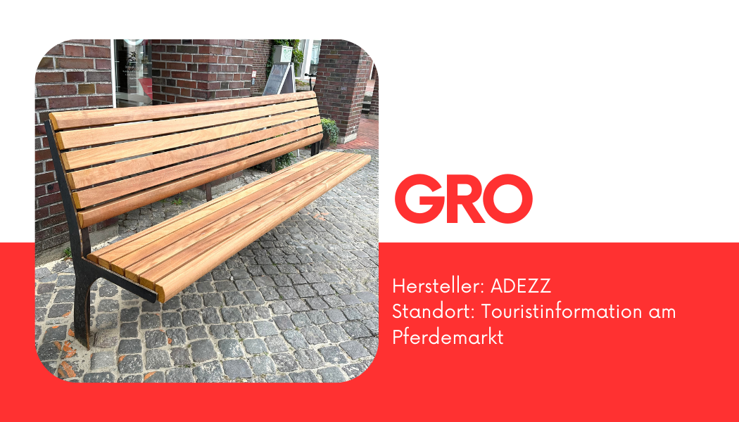 Bank Gro, Hersteller Adezz, Standort Touristinformation am Pferdemarkt