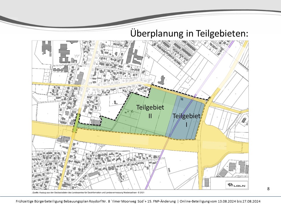 Variante Überplanung in Teilgebieten