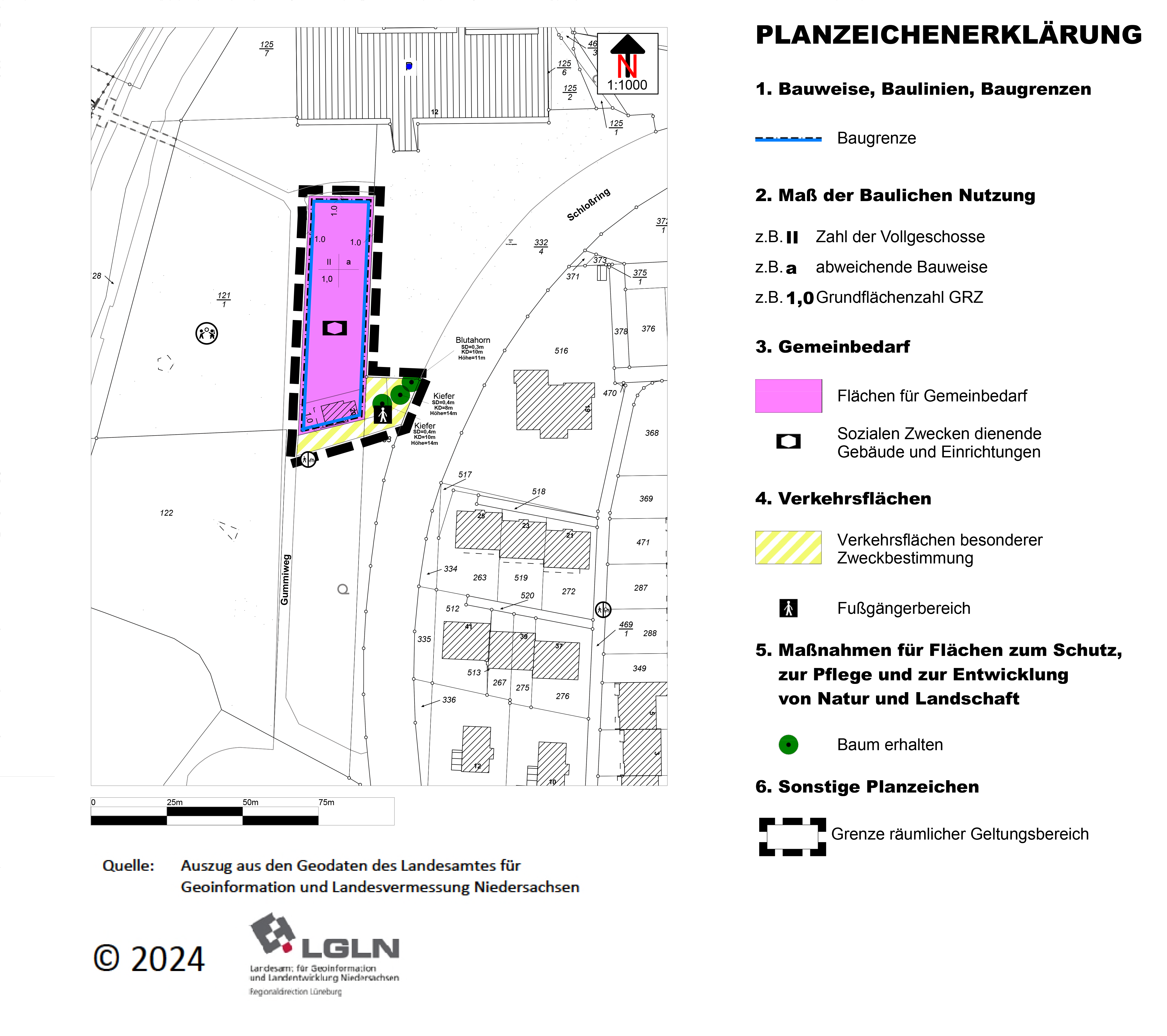 B-Plan Winsen Nr. 33, 2. Änderung (Jugendzentrum) - Planzeichnung