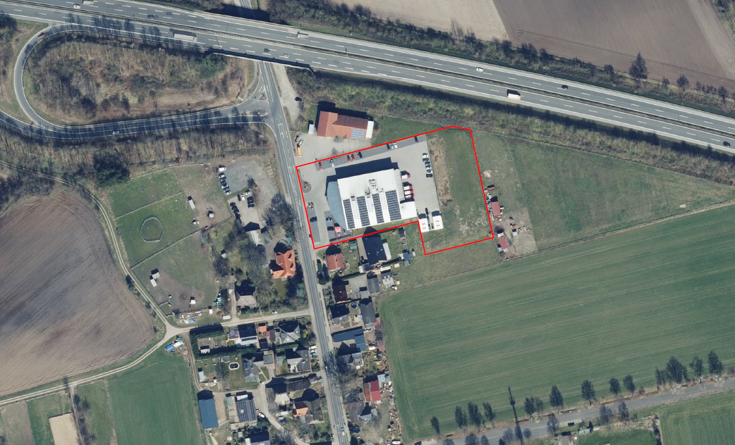 Blick auf das Grundstück der Bäckerei Soetebier in Scharmbeck