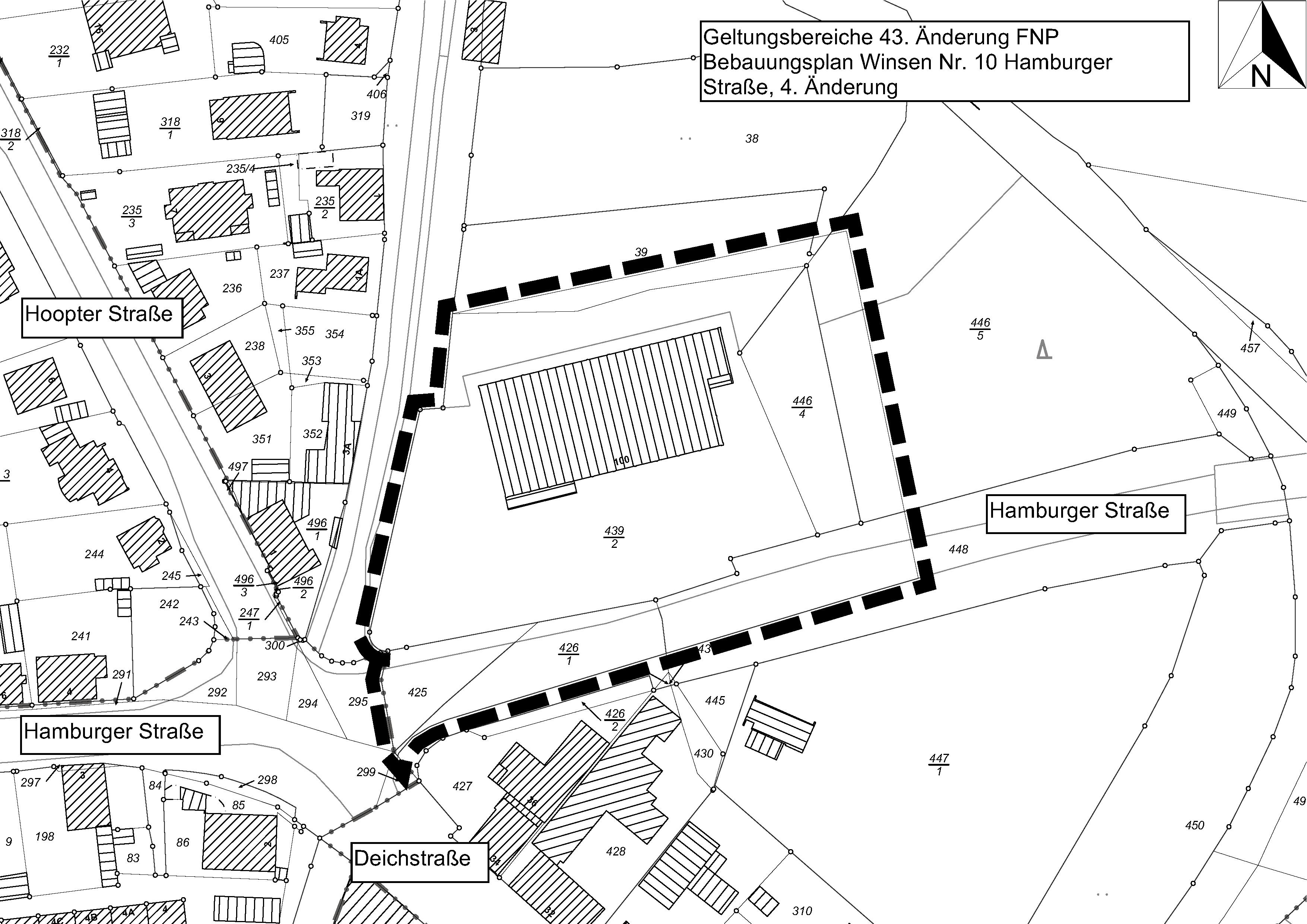 Geltungsbereich 43. Änd. FNP und 4. Änd. B-Plan Winsen Nr. 10