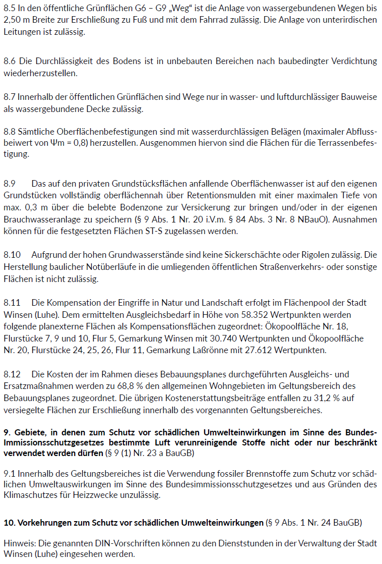 B-Plan Winsen Nr. 36 C - Textliche Festsetzungen 5